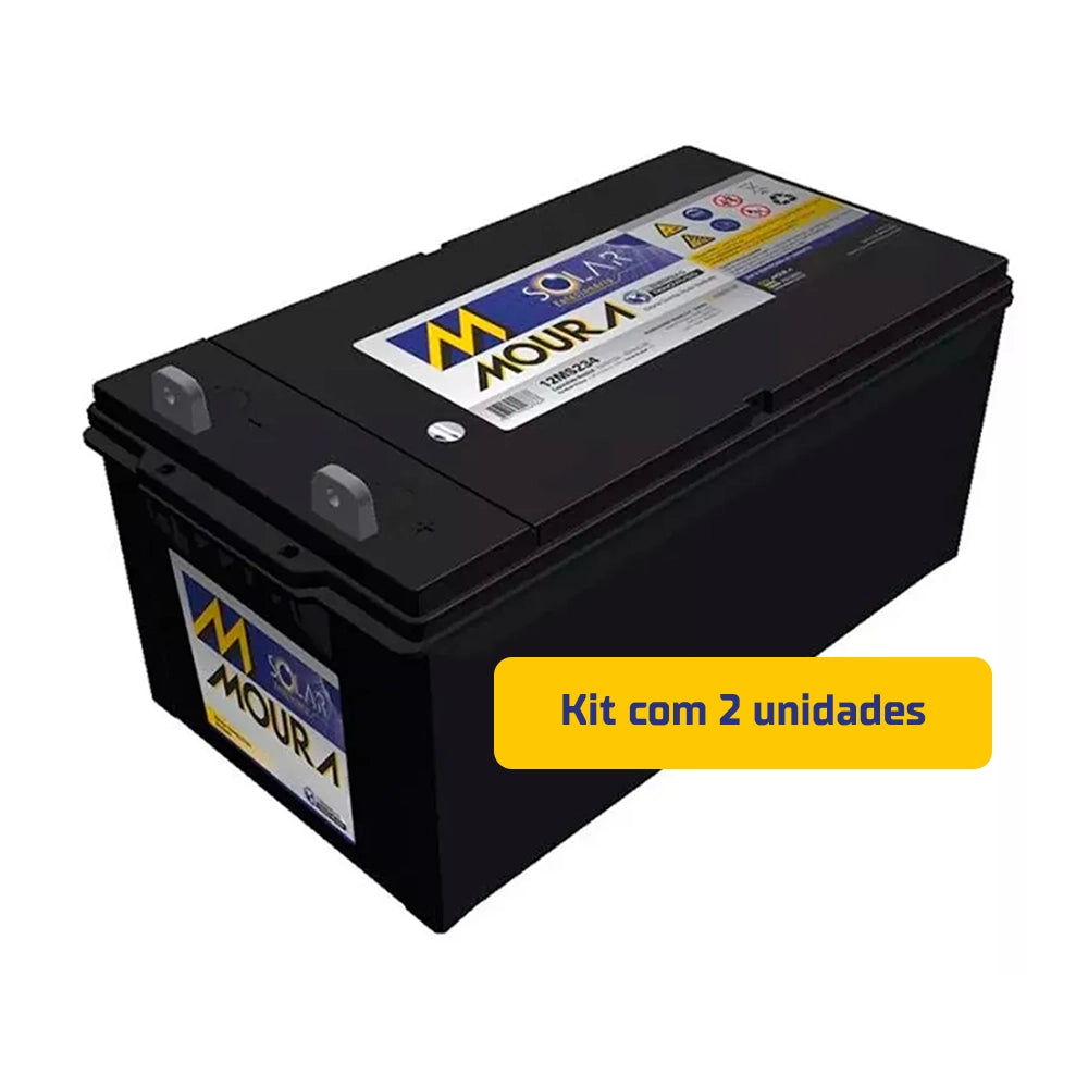 Kit 2x Bateria Estacionária Solar 12MS234 12V 244Ah