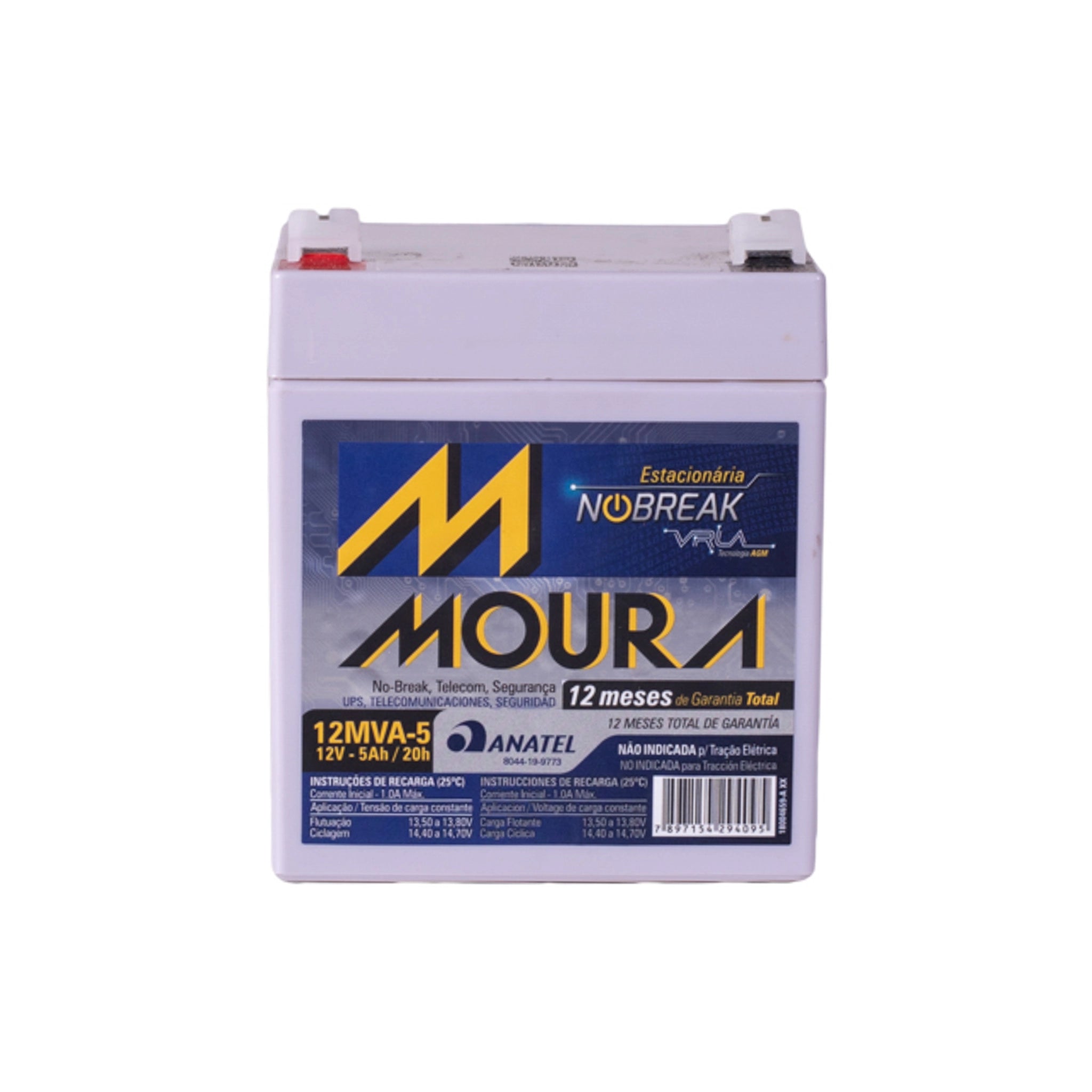 Bateria Estacionária VRLA 12MVA-5 12V 5Ah